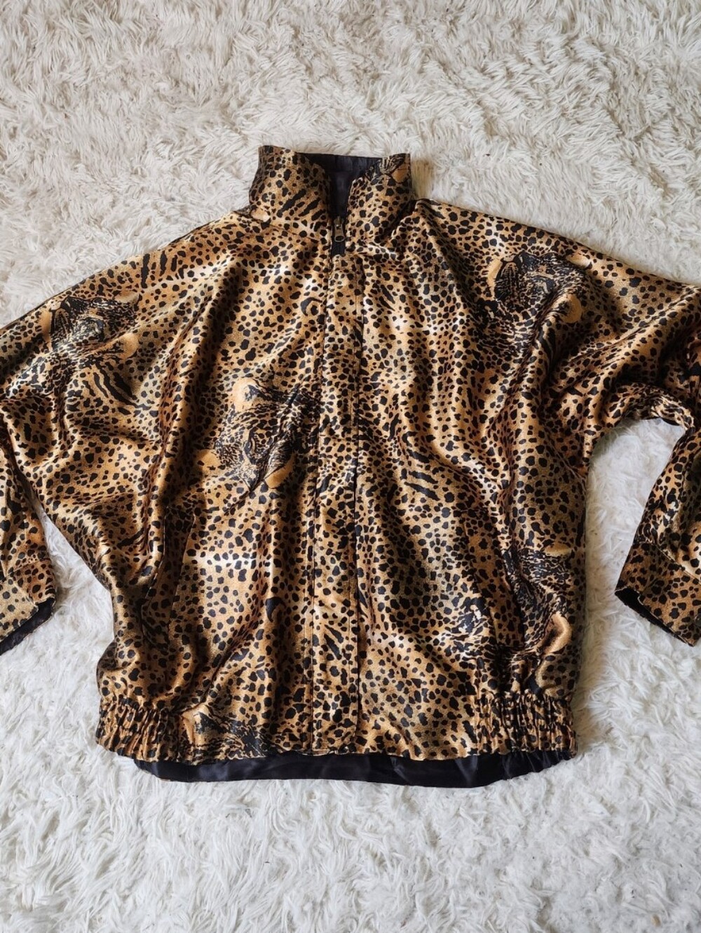 Rare! VTG Reversible Seoul Olympic Leopard Windbreaker